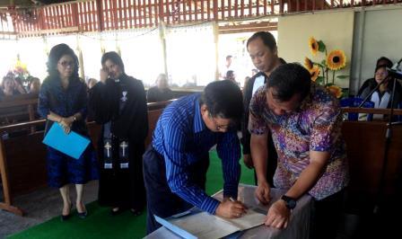 Moment Paskah, GSVL Sumbang Lahan untuk GMIM Bukit Kasih Matuari