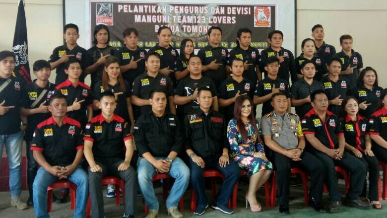 Disaksikan Wawali SAS, ManguniTeam123 Banua Tomohon Dilantik