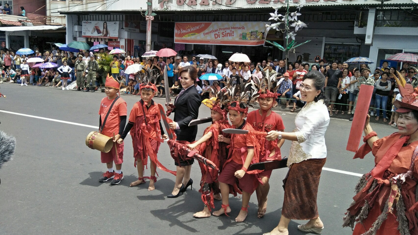 Wawali SAS Sambut Defile Hardiknas 2018 Kota Tomohon