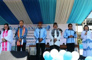Ibadah syukur dilakukan para rohaniawan dari berbagai agama dan denominasi gereja