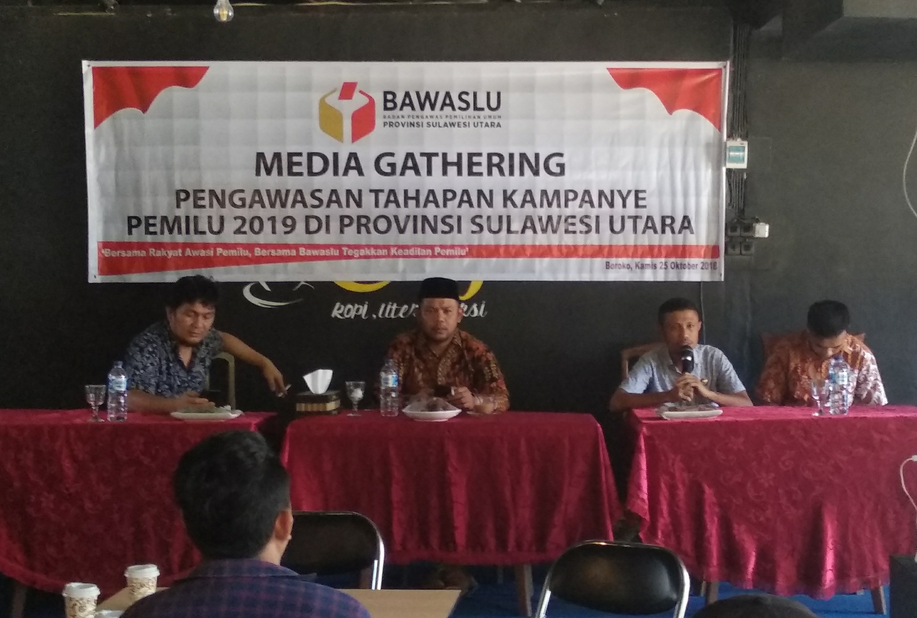 Bawaslu Sulut Gelar Media Gathering Pengawasan Tahapan Kampanye Pemilu 2019