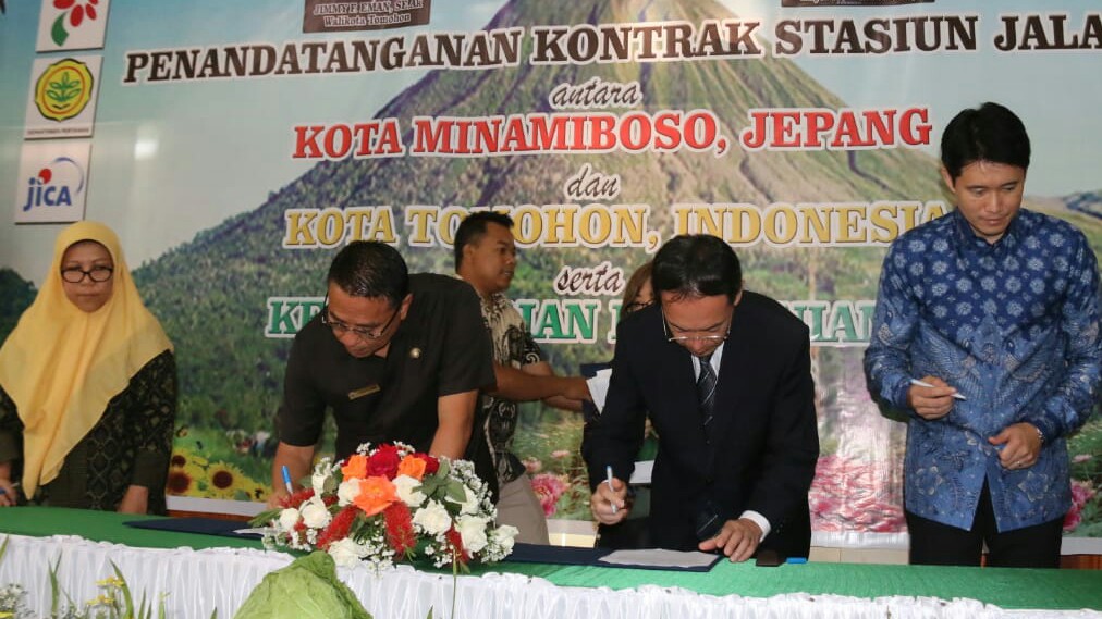 Kontrak ‘Stasiun Jalan’ Tomohon – Minamiboso, Resmi Disepakati