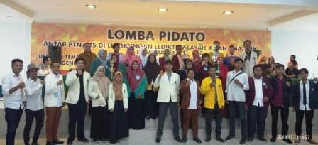 Mahasiswa STIH Lubuk Sikaping Ikuti Lomba Pidato Antar PTN/PTS di Lingkungan LLDikti Wilayah X