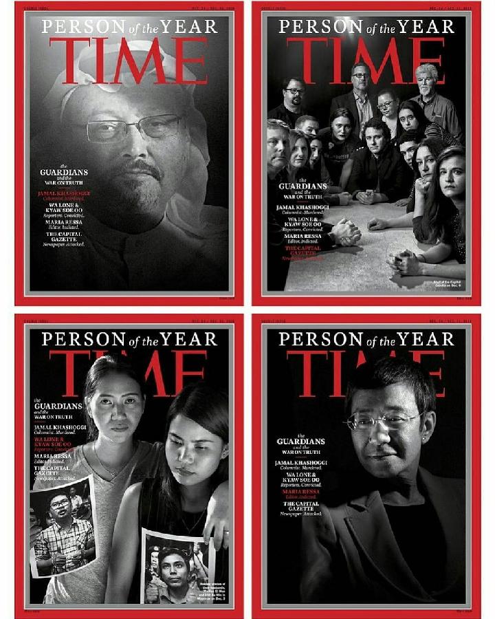 Majalah TIME Nobatkan 4 Jurnalis Sebagai Person of The Year 2018