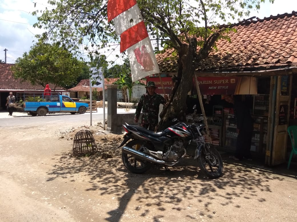 Rampung, Pemasangan Penunjuk Jalan Lokasi TMMD