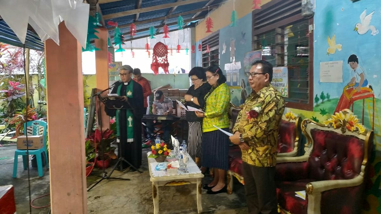 Mentu Ikut Peletakan Batu TK Kinilow