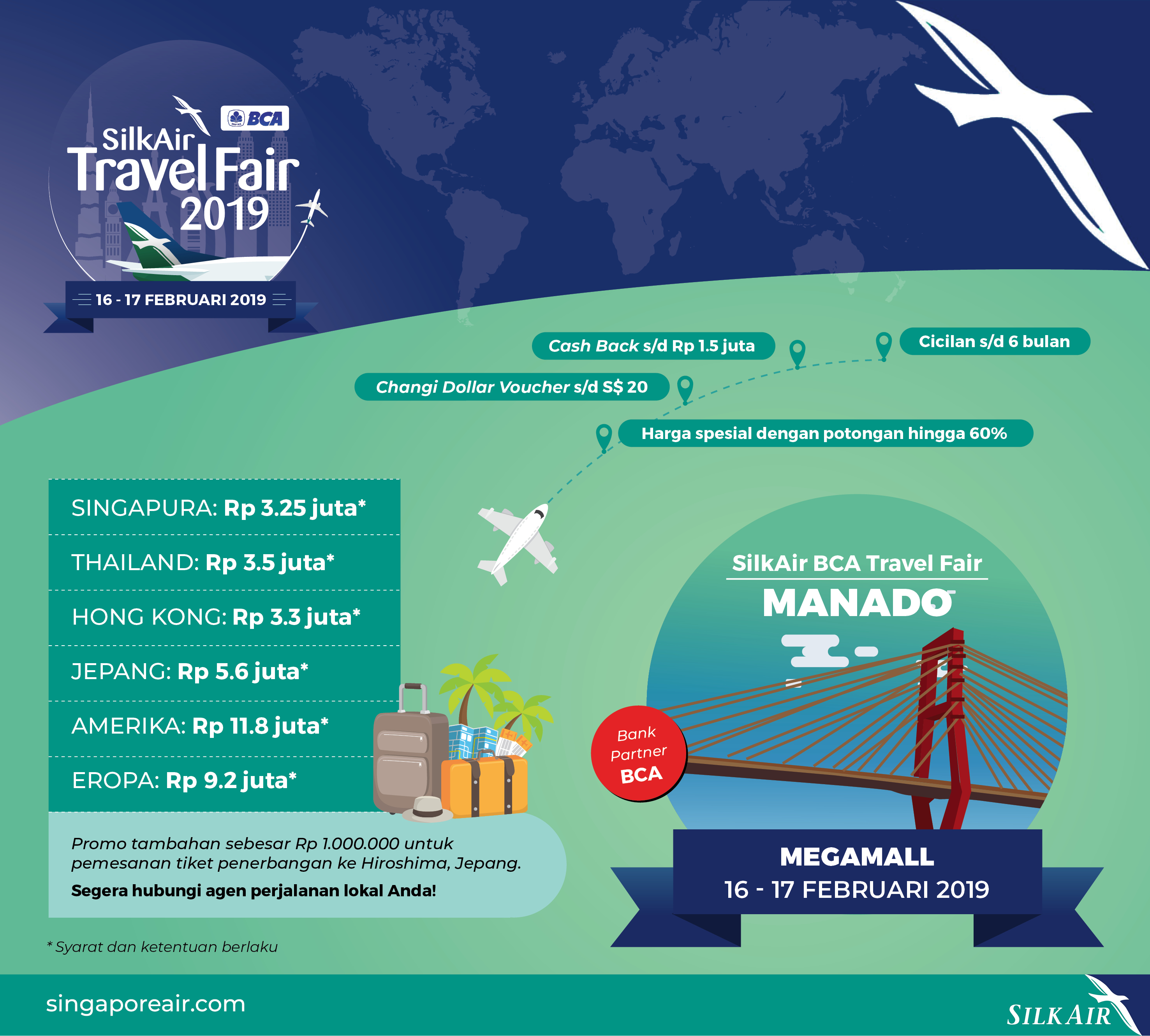 SilkAir Travel Fair 16- 17 Februari di Mega Mall SilkAir Travel Fair 16- 17 Februari di Mega Mall