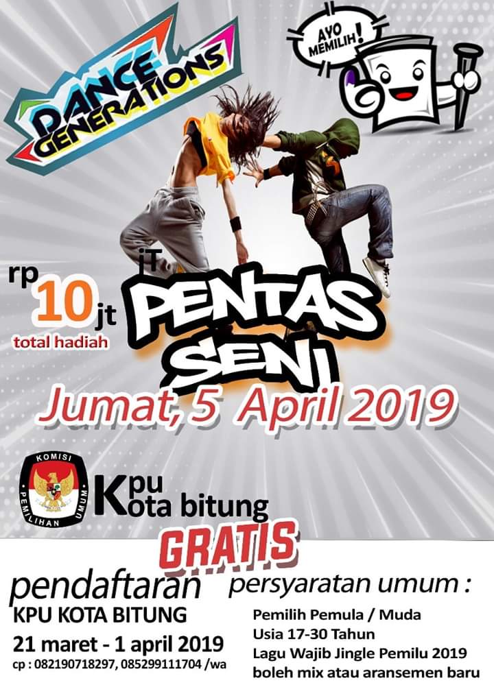 KPU Bitung Buka Pendaftaran Festival Band Pemilu 2019