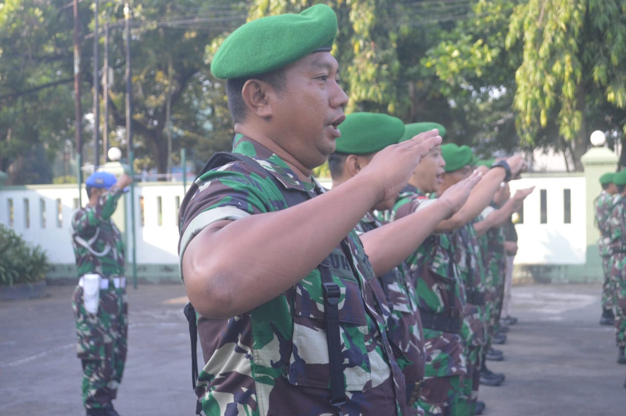 Semangat Anggota Kodim Pati Dalam Pengamanan Pemilu 2019