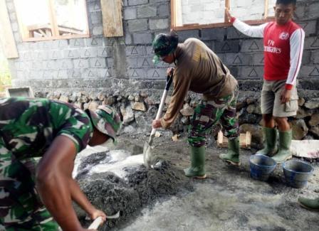 Gotong Royong Bersama Warga Duasudara jadi Aktifitas Rutin TMMD 105