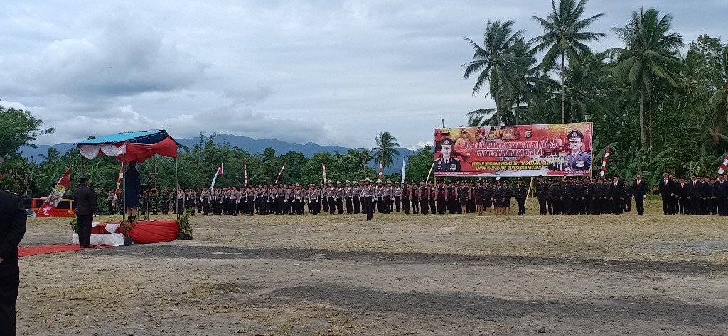 Peringatan HUT Bhayangkara ke 73 di Minut, Bersahaja Namun Meriah