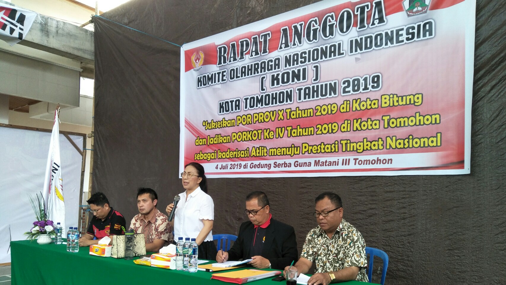 Wenur Pimpin Rapat KONI Tomohon Persiapan Porprov Sulut 2019