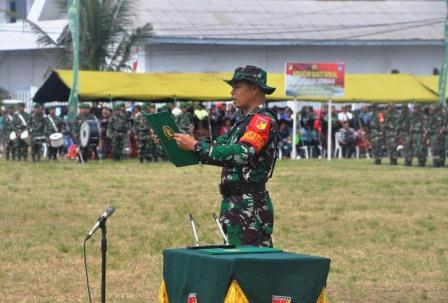 Dandim 1310/Bitung Bacakan Naskah Berita Acara Pelaksanaan TMMD Ke-105