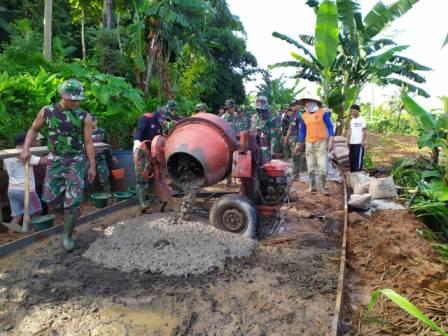 Mesin Molen Berbunyi Pertanda Semangat TNI Di Sasaran Fisik.