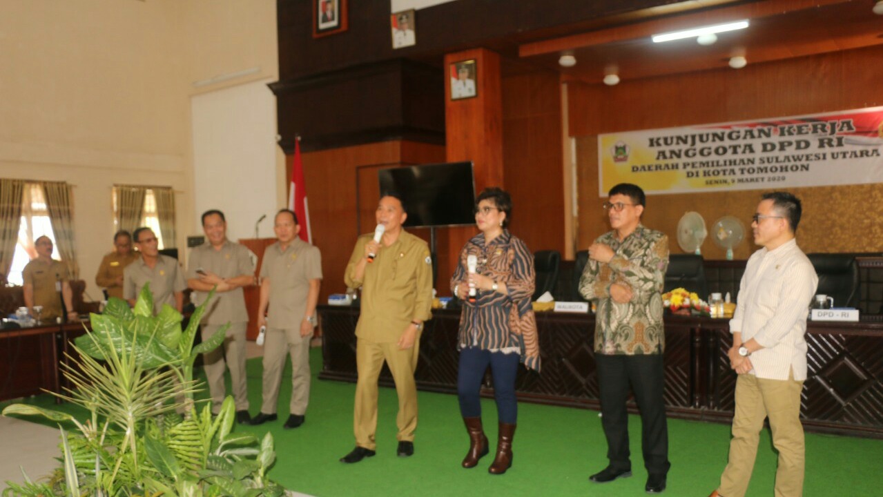 Walikota dan Jajaran Pemkot Tomohon Hadiri Kunker DPD RI