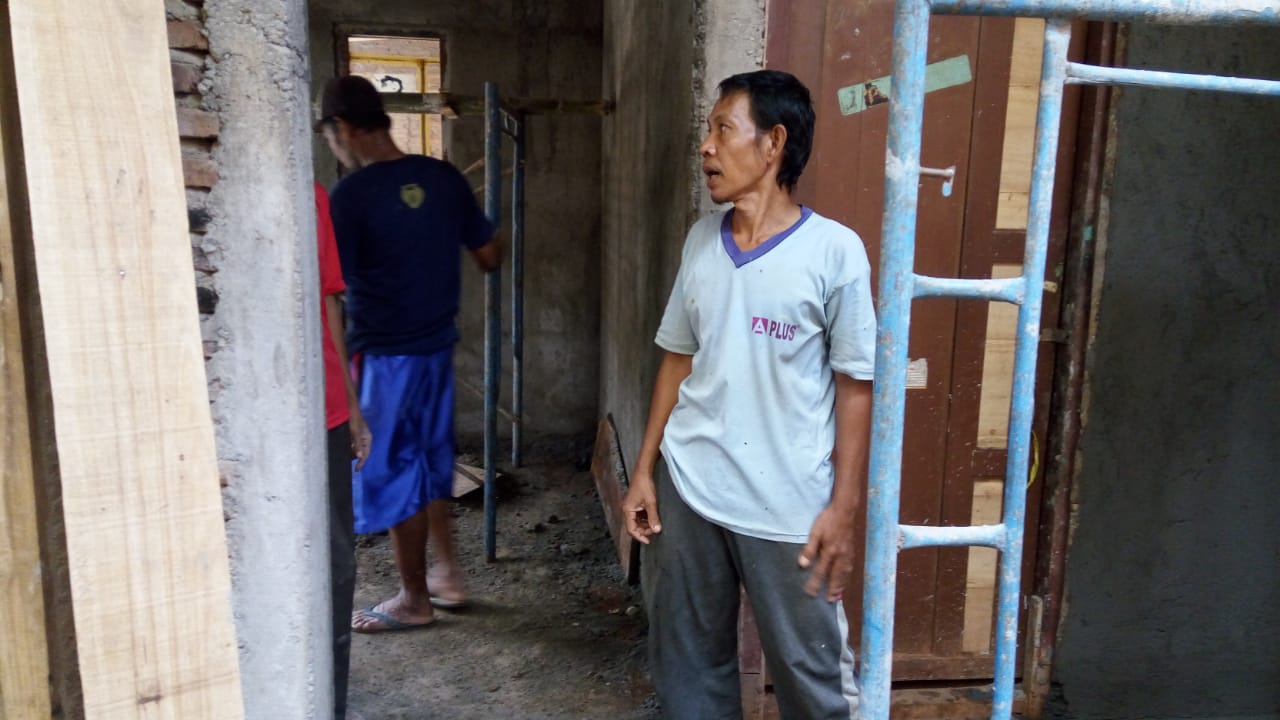 Rumah Pak Pasri Pun Kebagian Rehab Proyek TMMD.