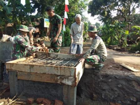 Semangat  Mbah Sarkono, Bersama Satgas TMMD 107,