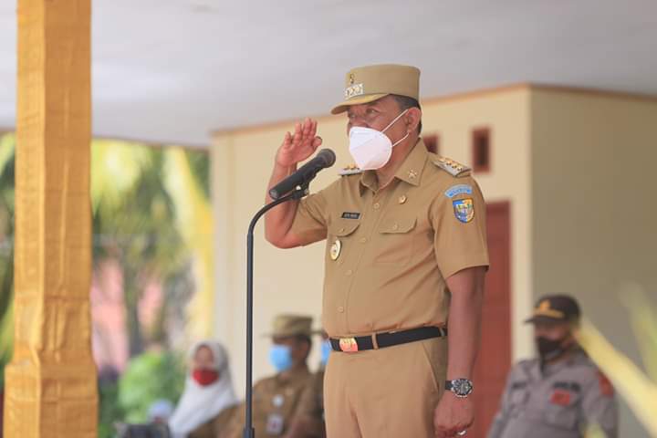 Penerapan Tatanan Normal Baru, Bupati Bolmut Lakukan Kunker Ke Kecamatan Bolangitang Timur