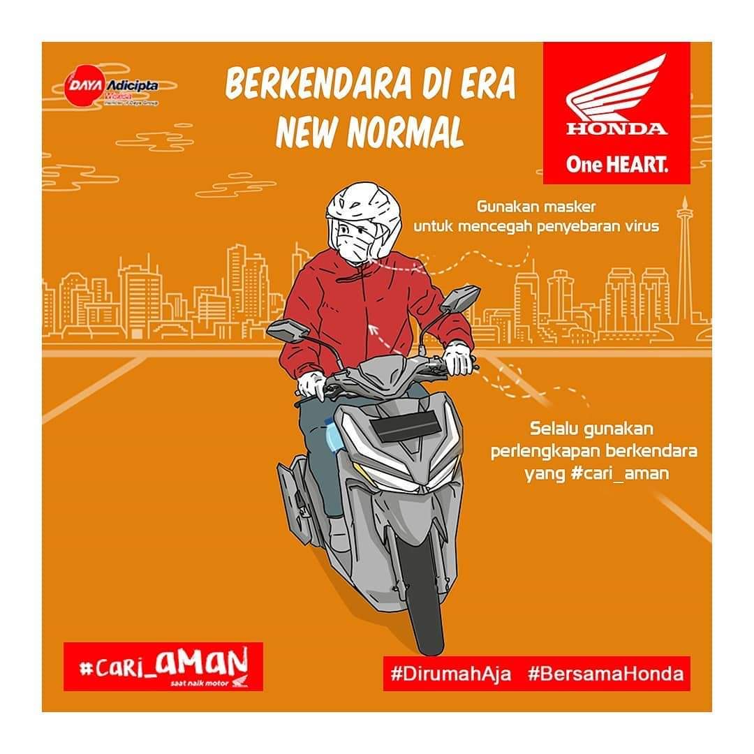 Berkendara #Cari_Aman  Honda Saat  New Normal, Ini Tipsnya