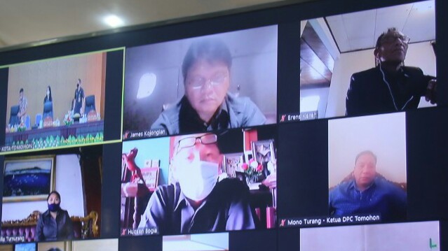 James Kojongian  Ikuti Paripurna KUA PPAS Gunakan Vidcon