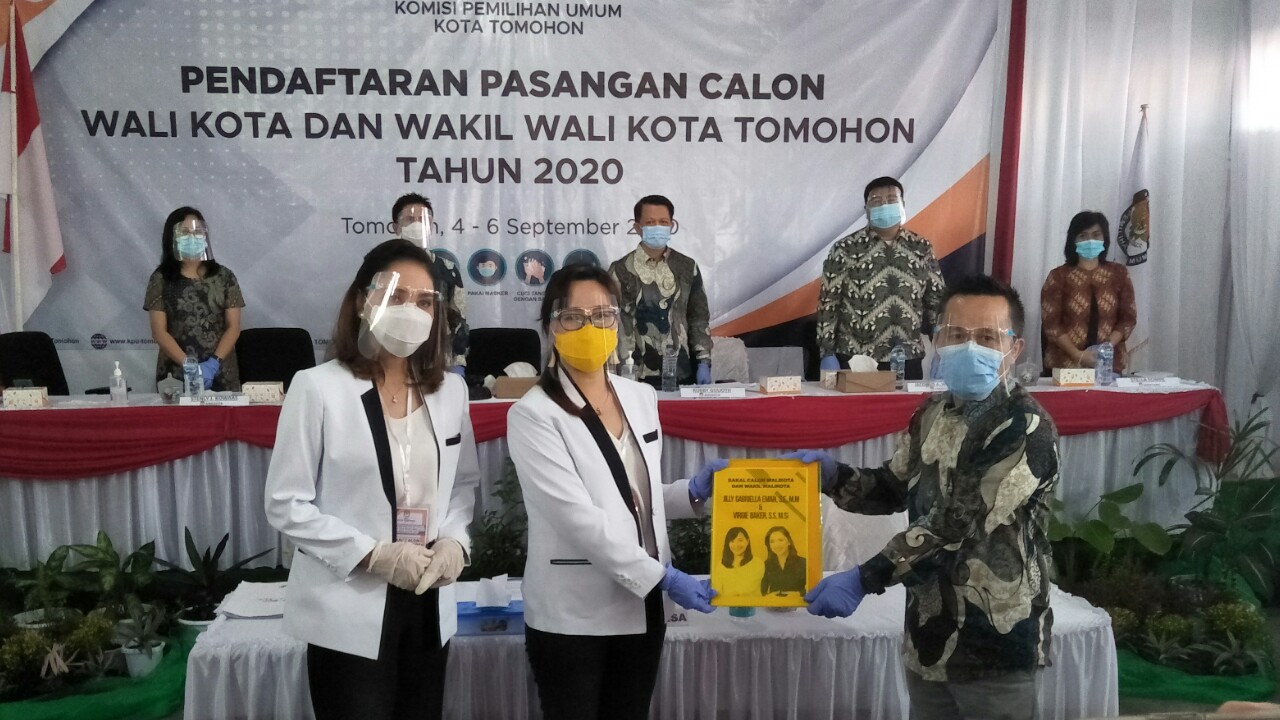 KPU Tomohon Terima Pendaftaran Pasangan JGEVB