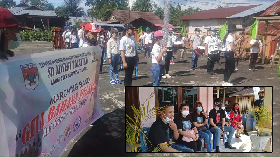 Kelompok Marcing Band Sekolah Dasar Desa Talaitad Jemput Sutradara Nasional