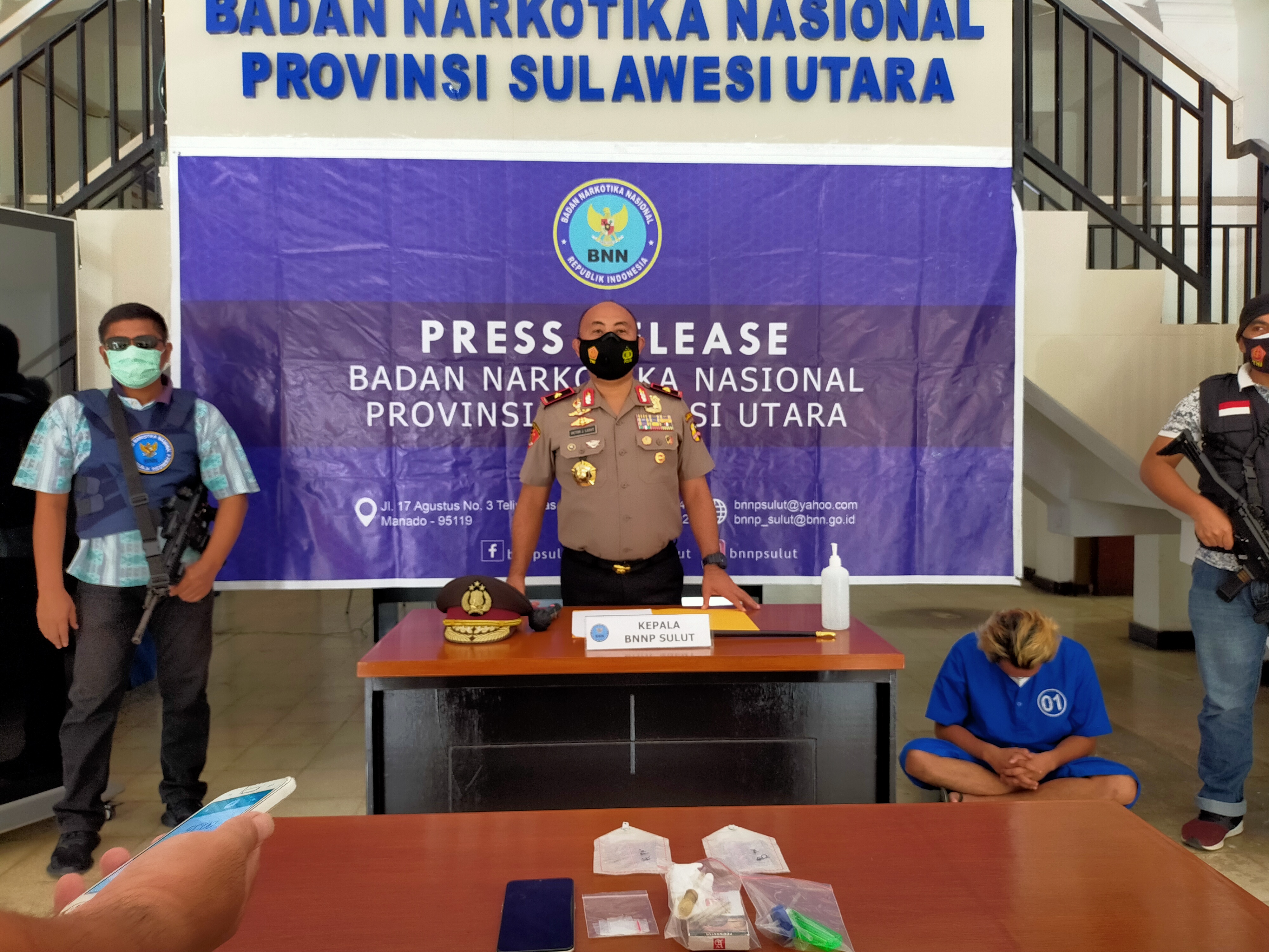 Ungkap 3 Paket Sabu, BNNP Sulut Tangkap Sopir Truk Beras dari Palu