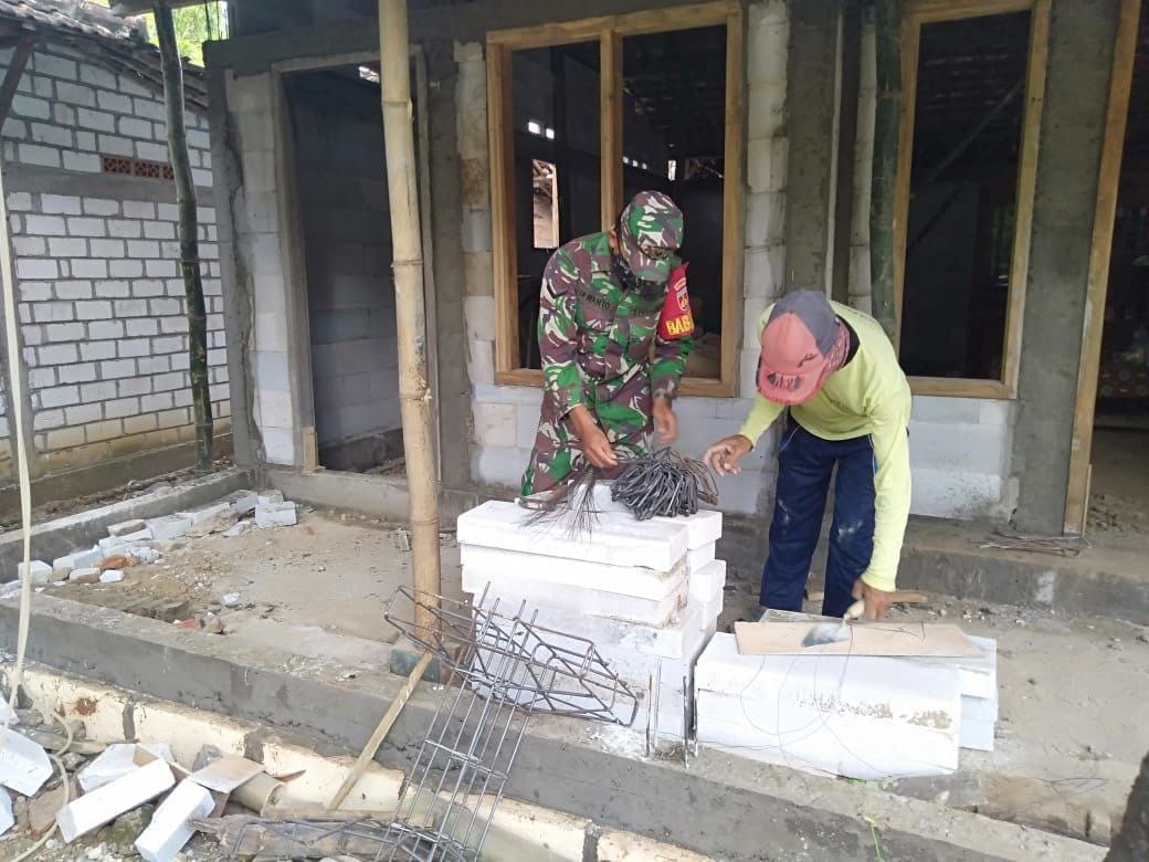 Kualitas Besi Behel Di Utamakan Dalam Program TMMD Rehap RTLH