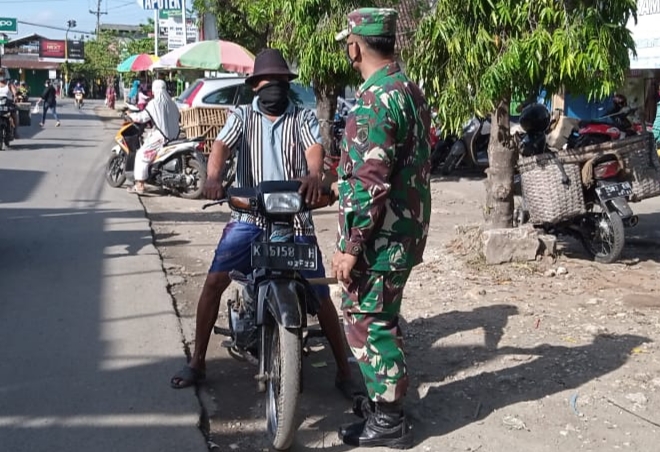 Pengunjung Pasar Tradisional Jaken Wajib Memakai Masker