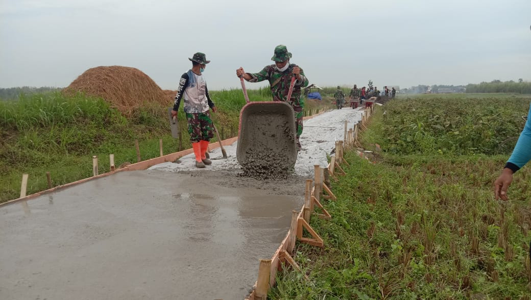 Pengecoran Jalan Sawah Desa Tamansari