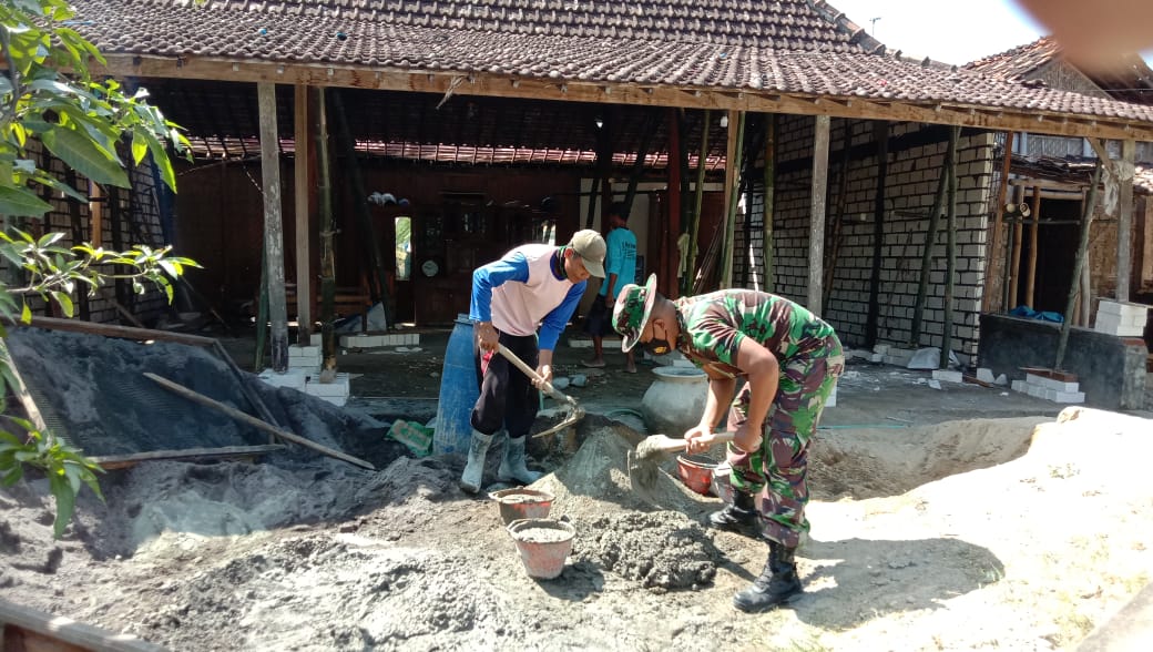 Kekompakan TNI dengan Rakyat Dilokasi TMMD Kodim Pati