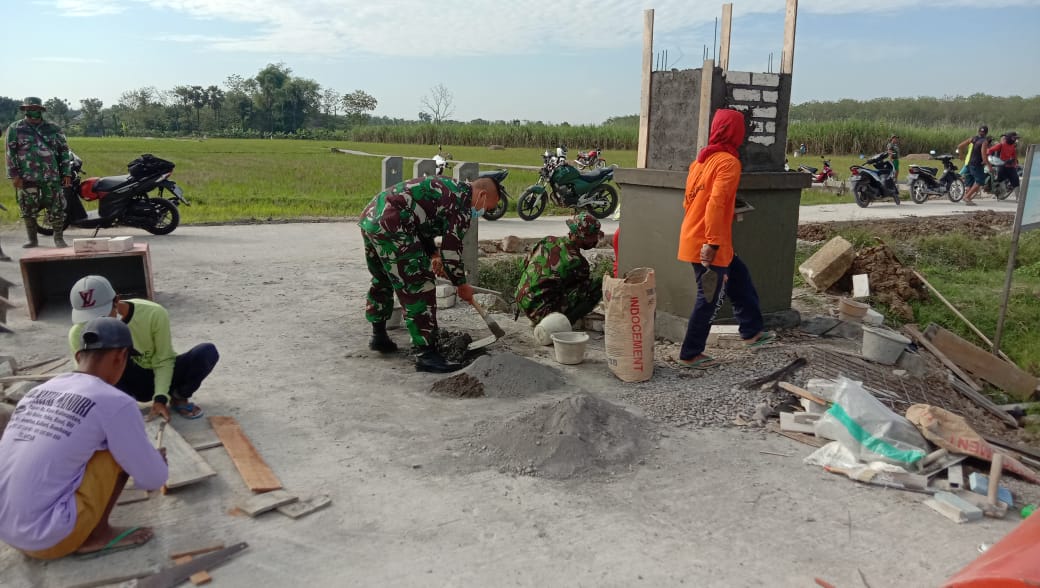 Pembuatan Tugu Prasasti TMMD Reguler 111 TA.2021 Kodim 0718/Pati Capai 65 Persen Pembuatan Tugu Prasasti TMMD Reguler 111 TA.2021 Kodim 0718/Pati Capai 65 Persen