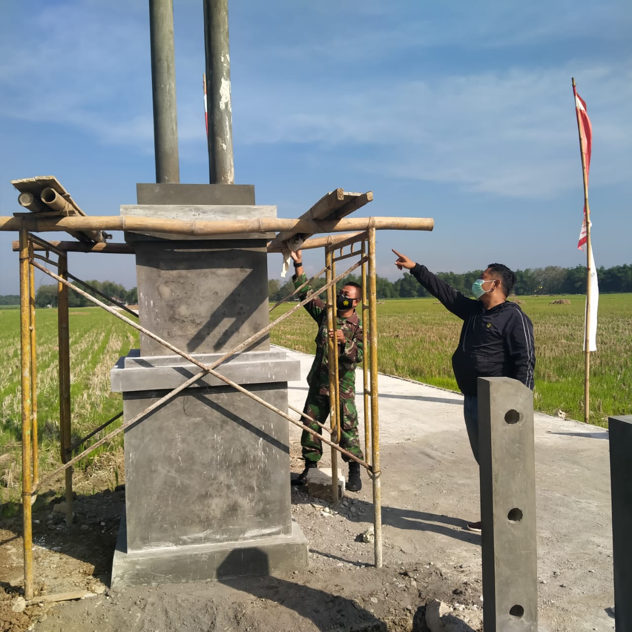 Tugu Prasasti TMMD dibangun Pasca Rampungnya Pekerjaan Pembangunan