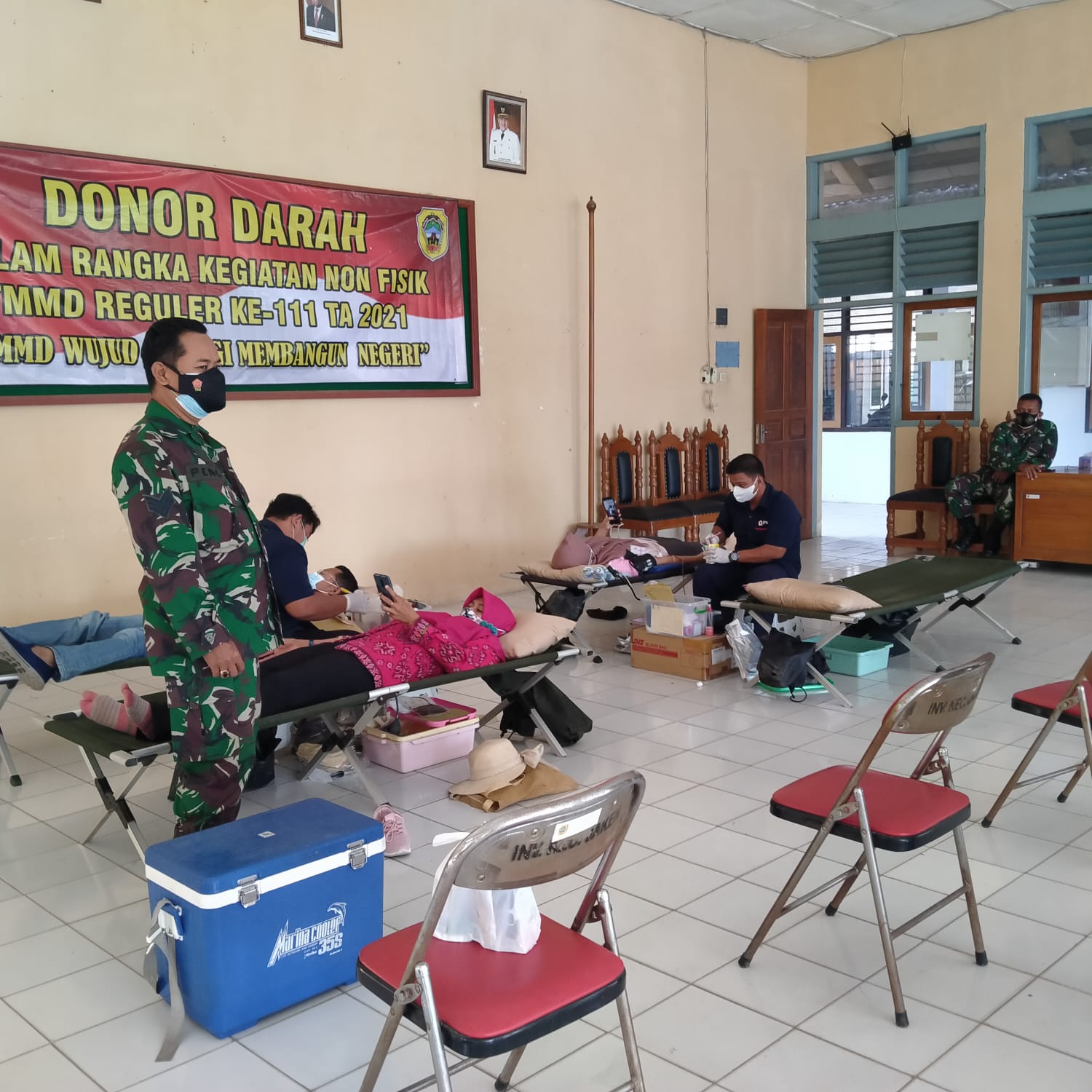 Donor Darah Diadakan di Desa Tamansari Dalam Rangkaian Kegitan TMMD Kodim 0718/Pati Donor Darah Diadakan di Desa Tamansari Dalam Rangkaian Kegitan TMMD Kodim 0718/Pati