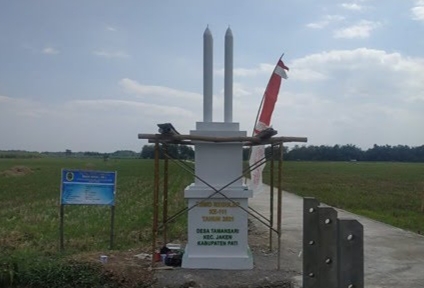 Rampung Dikerjakan, Tugu Prasasti TMMD Reguler ke-111 Kodim Pati