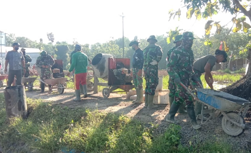 Pagi Penuh Berkah Bagi Satgas TMMD Kodim Pati