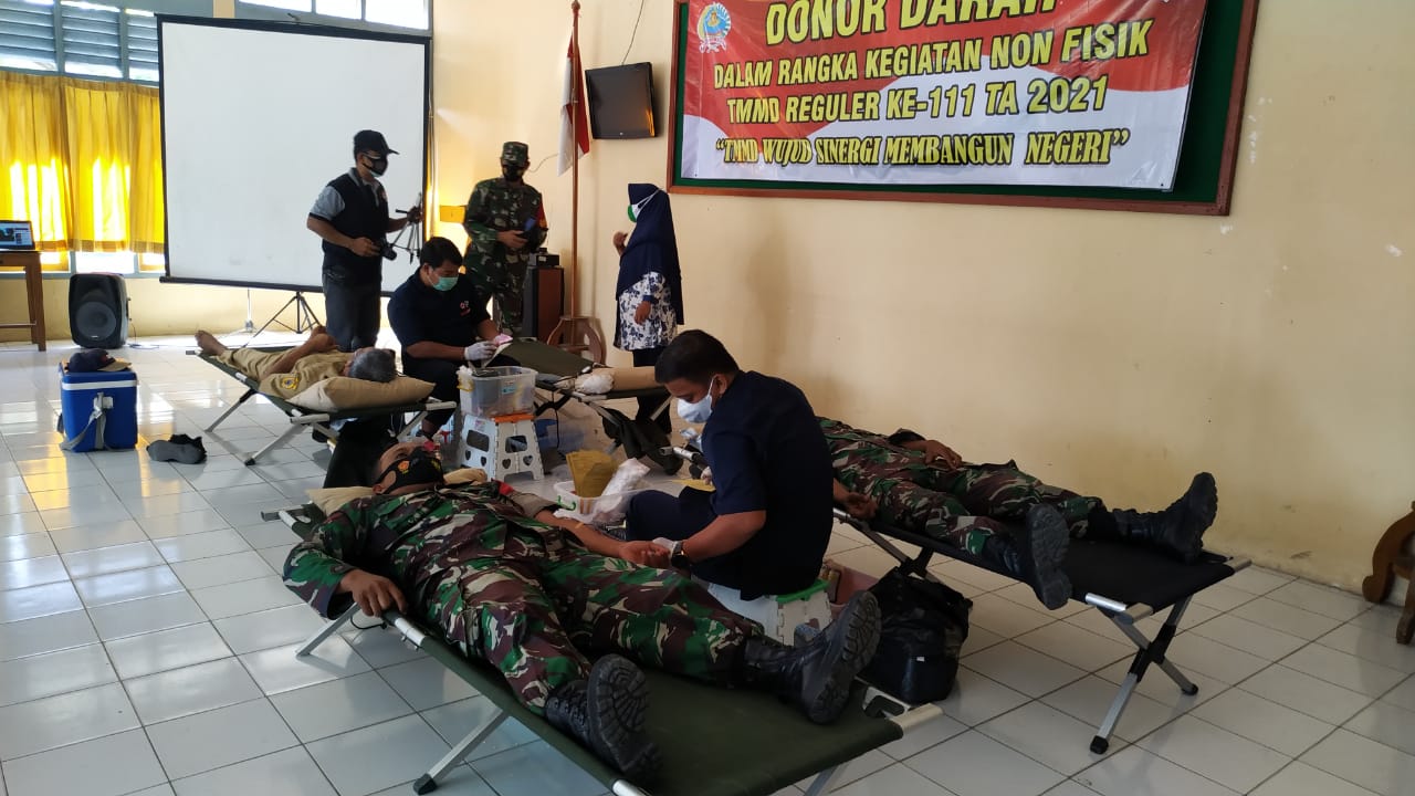 Gelar Donor Darah, Bukti Kepedulian Satgas  TMMD untuk Kemanusiaan Gelar Donor Darah, Bukti Kepedulian Satgas  TMMD untuk Kemanusiaan