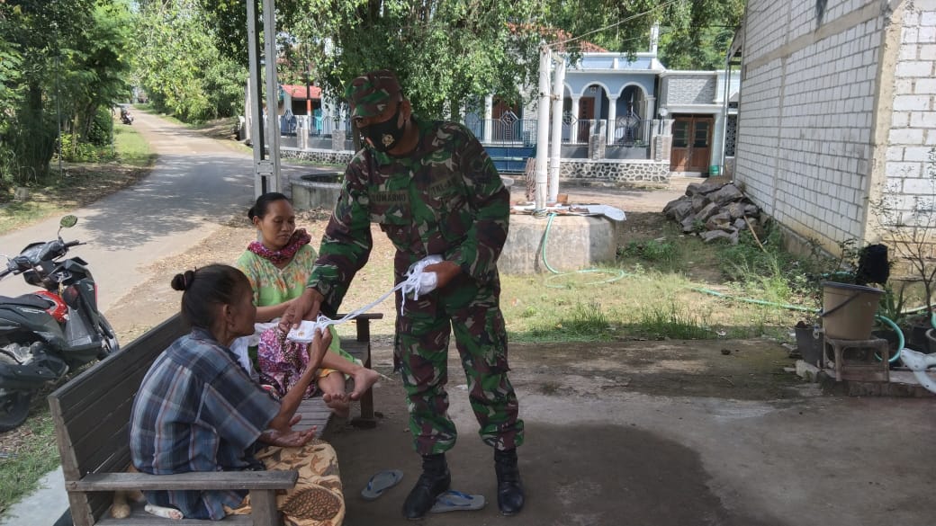 Satgas TMMD Kodim 0718/Pati, Edukasi Prokes Warga Desa Tamansari