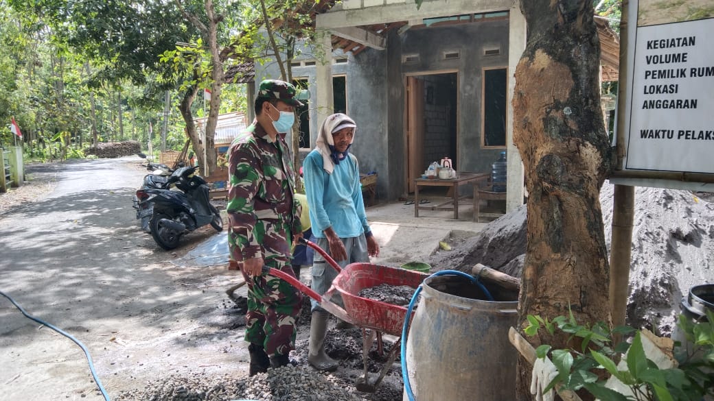 Sebelum TMMD  Di Tutup Penerima Perehapan RTLH Di Pastikan Selesai