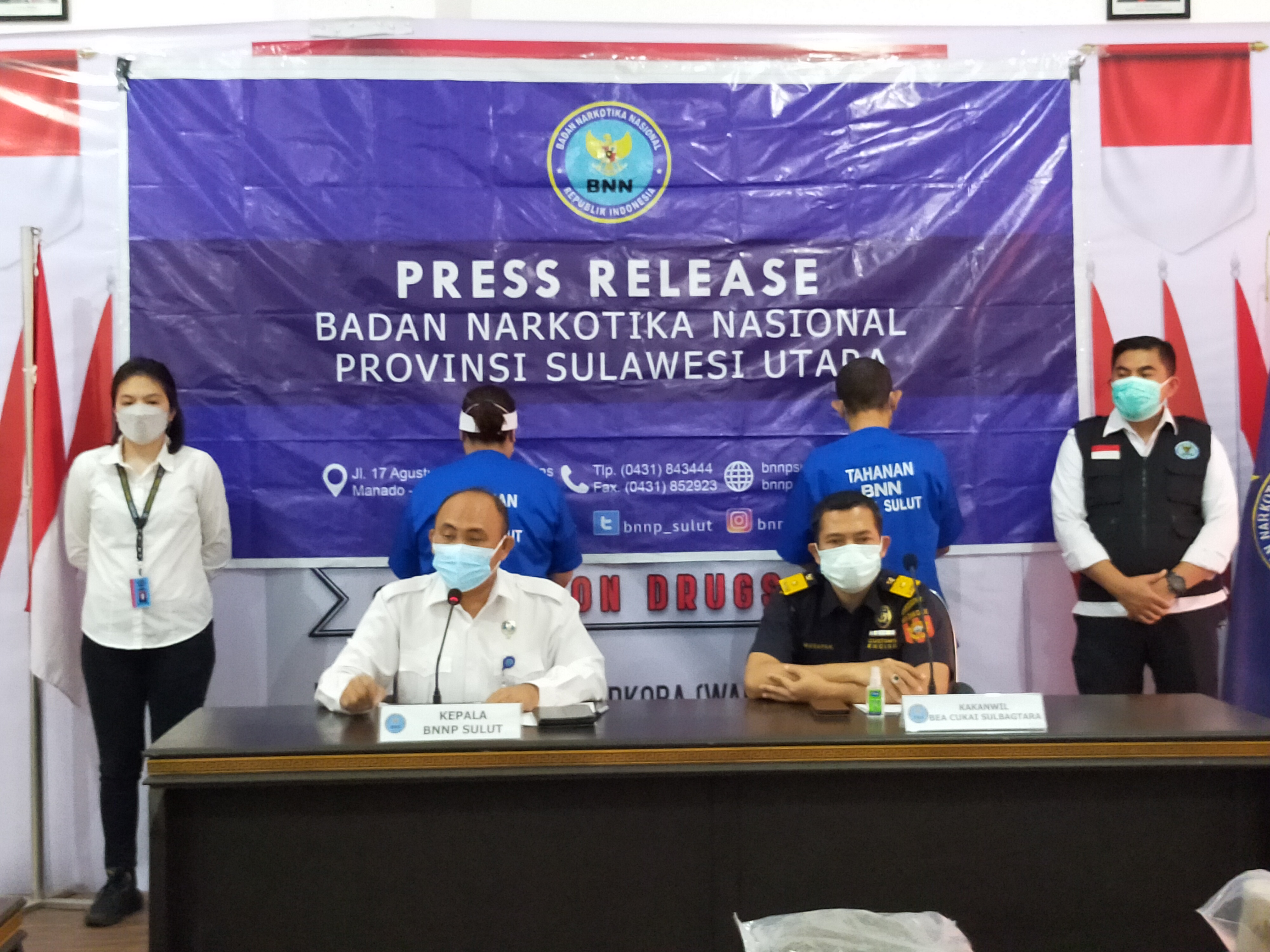 BNNP Sulut- Bea Cukai Ungkap 507,82 Gram Ganja Dibungkus’ Kerupuk