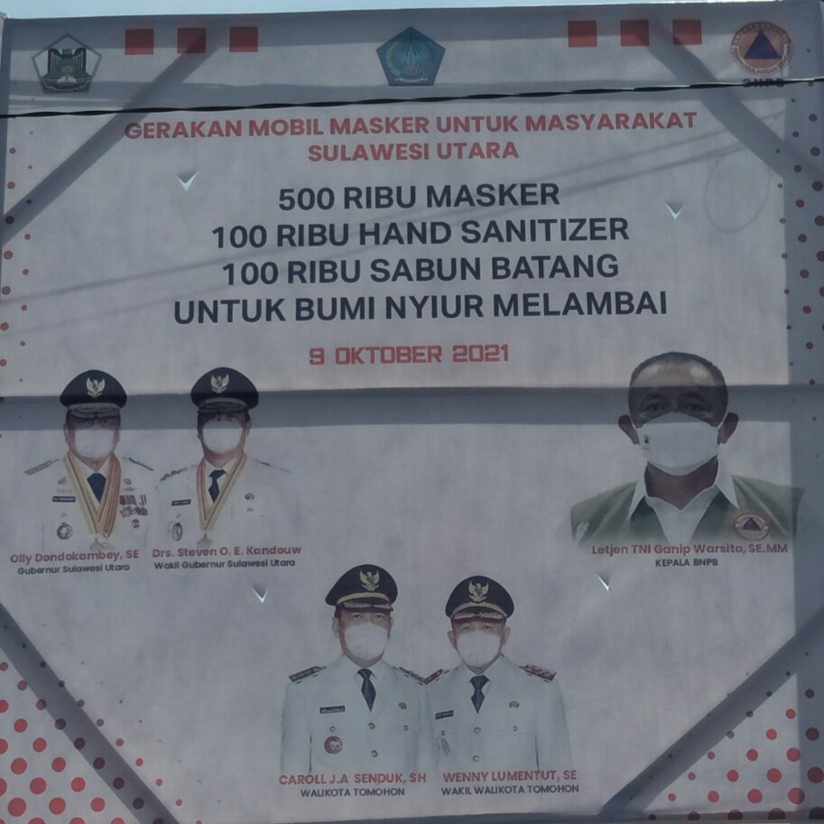 Kampanye Lawan Covid19 Terus Bergema, Walikota Caroll Suport Gerakan Mobil Masker BNPB Kampanye Lawan Covid19 Terus Bergema, Walikota Caroll Suport Gerakan Mobil Masker BNPB