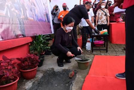 Puan Canangkan Pembangunan Patung Soekarno di Tugu Trikora Pulau Lembeh