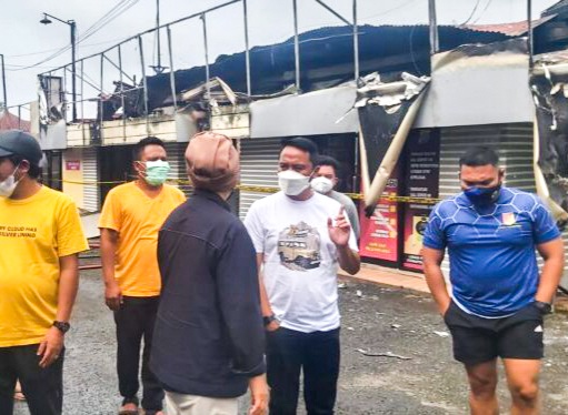 Bupati Boltim Sambangi Gedung Polres Kotamobagu, Pasca Kebakaran