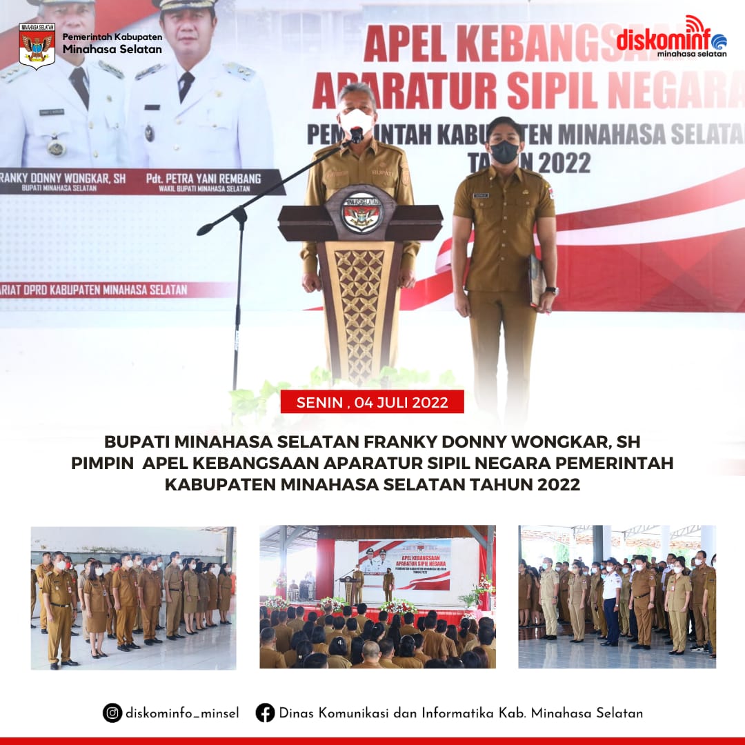 Bupati FDW Pimpin Apel Kebangsaan ASN Pemkab Minsel Bupati FDW Pimpin Apel Kebangsaan ASN Pemkab Minsel