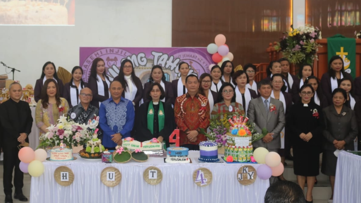 Walikota Caroll Ikut Syukuri Ultah ke-4 GMIM Kinilow Yerusalem