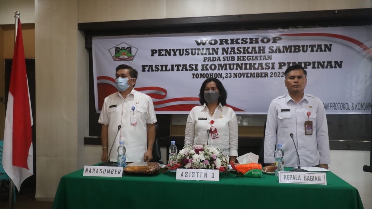 Pemkot Tomohon Gelar Workshop Penyusunan Naskah Pidato