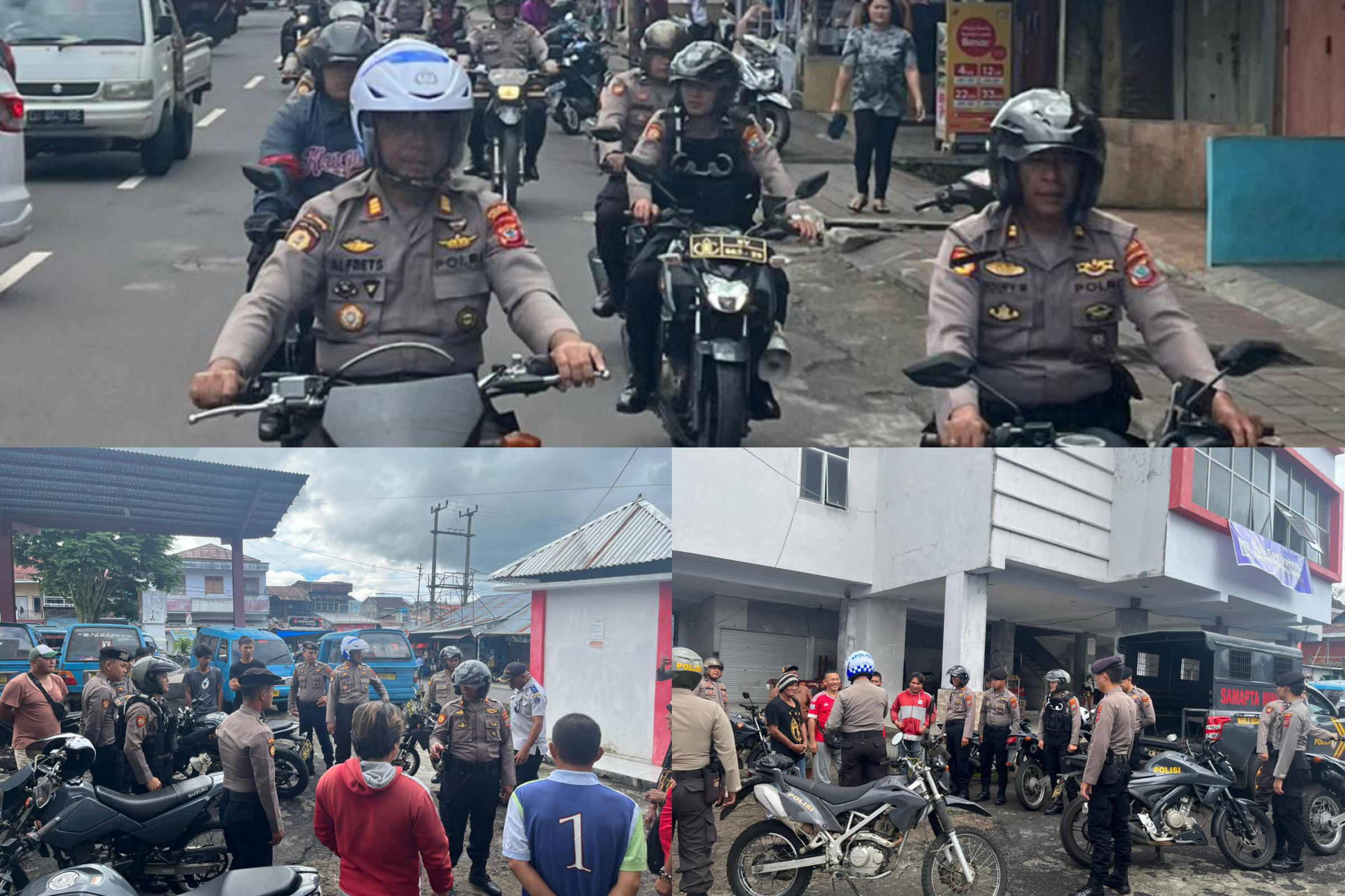 Wujudkan Kondusifitas Kamtimbmas, Polres Minahasa Gelar Patroli.