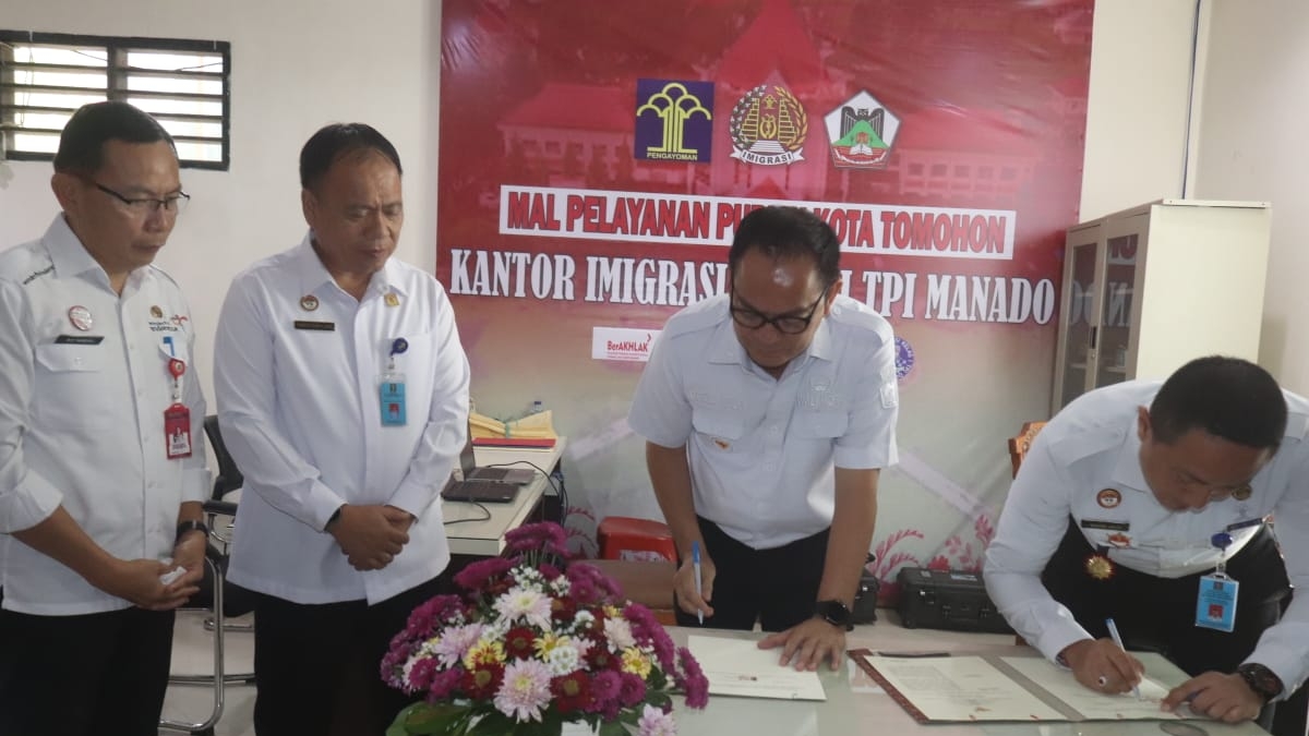 Walikota Tomohon dan Kantor Imigrasi Sepakati Kerjasama Layanan Keimigrasian