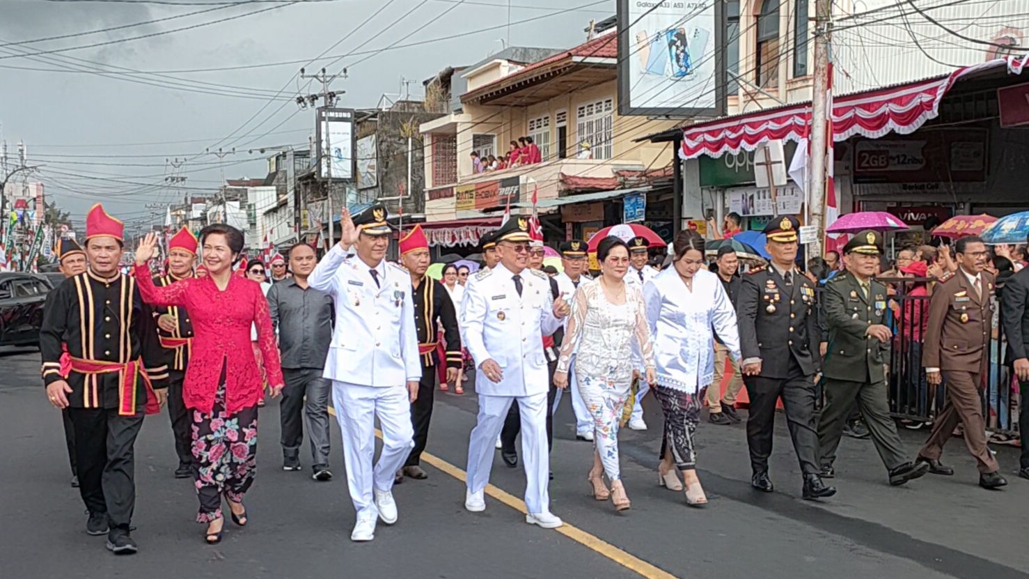 Kemeriahan Pawai HUT ke-78 Proklamasi Kemerdekaan RI di Kota Tomohon