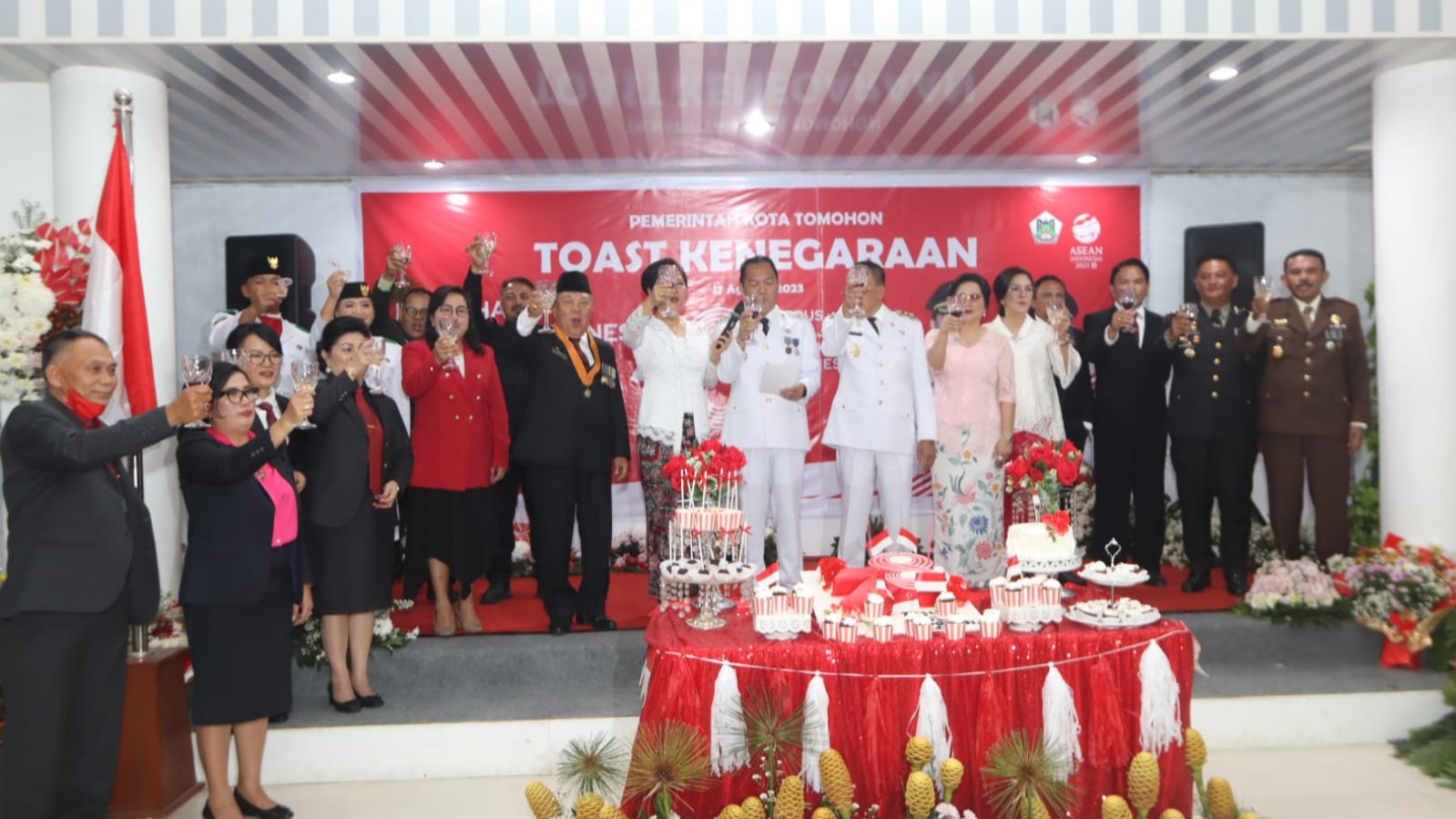 Pemkot Tomohon Gelar Toast Kenegaraan HUT RI Tahun 2023